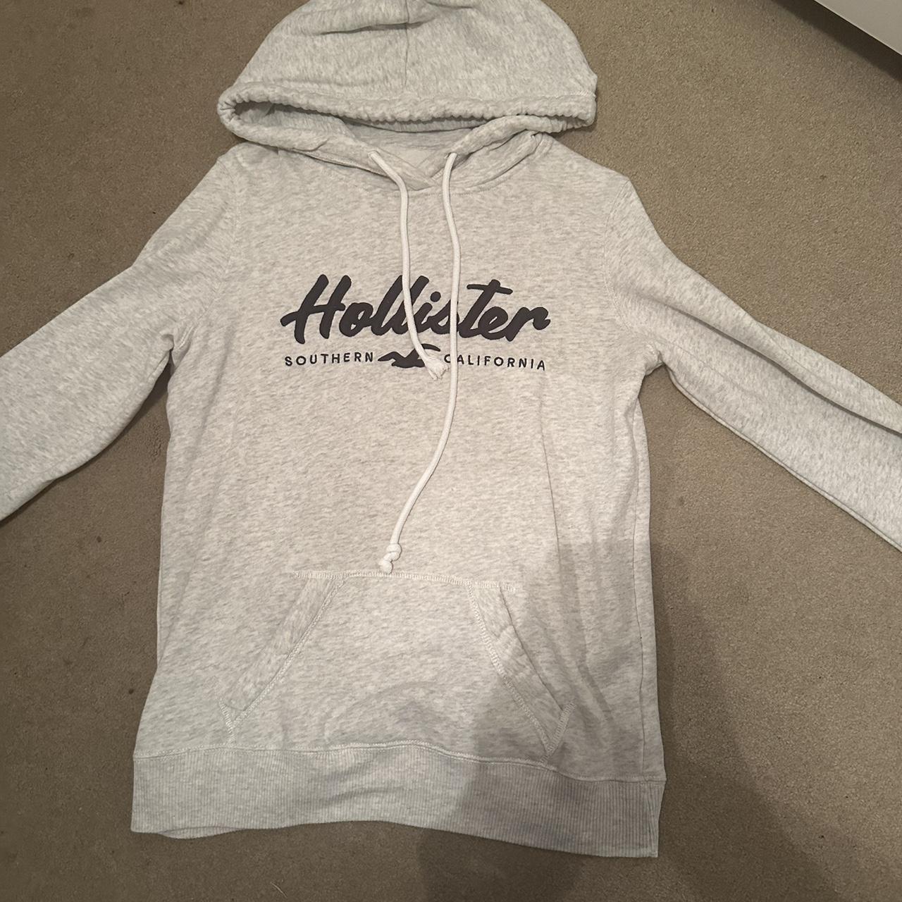 Grey Hollister Southern California hoodie. Size s - Depop