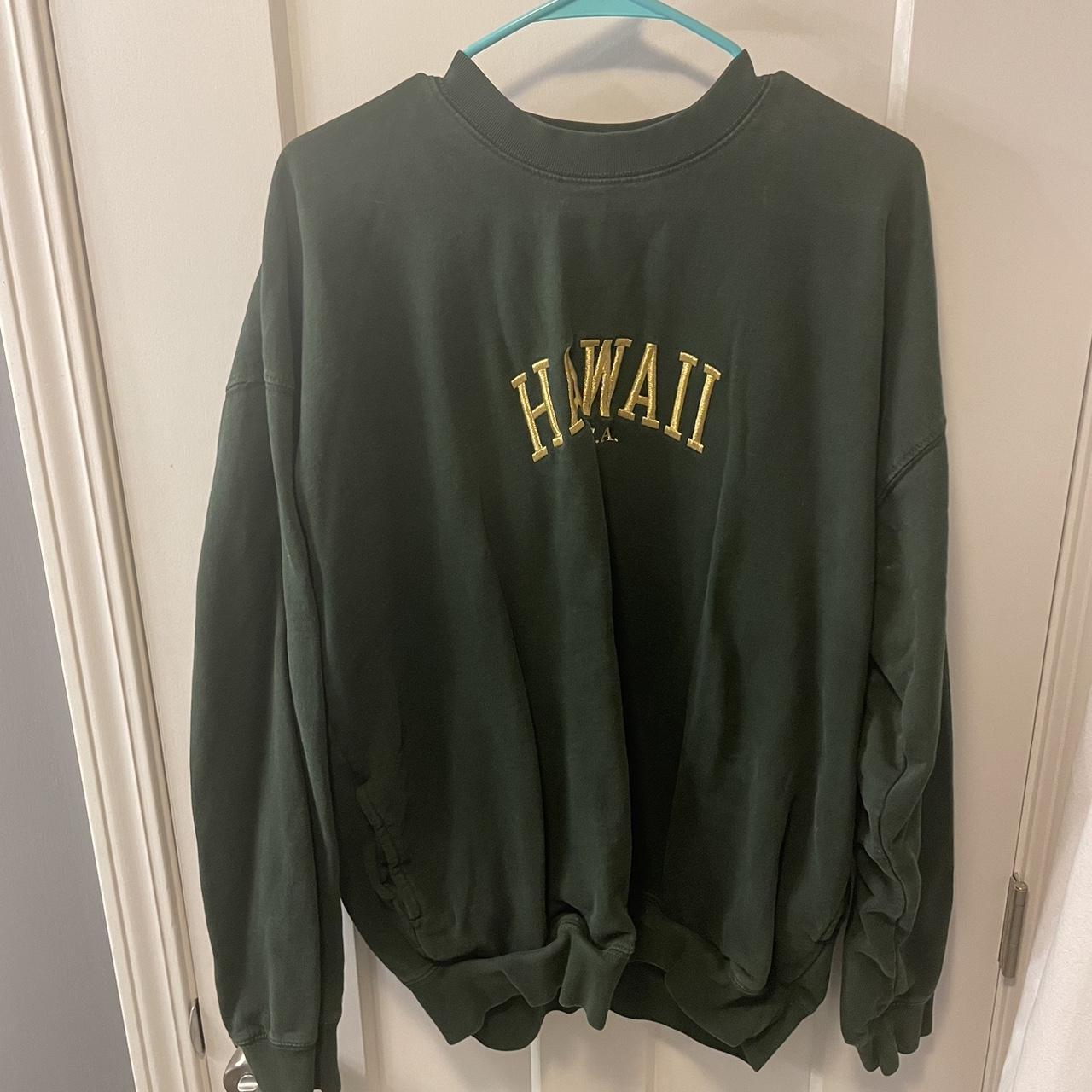 Brandy Melville dark green Hawaii crew neck.... Depop