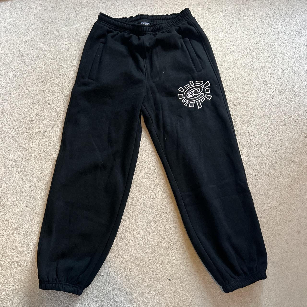 BLACK ADWYSD JOGGERS SIZE L BEEN WORN ONCE - Depop
