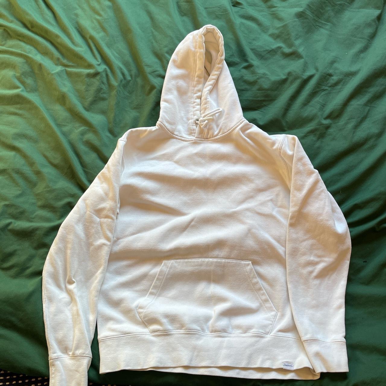 All white Pull & Bear large hoodie. Would also fit a... - Depop