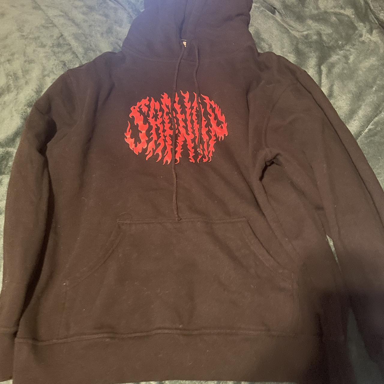 Limited edition Sapnap white flame name over hoodie. - Depop