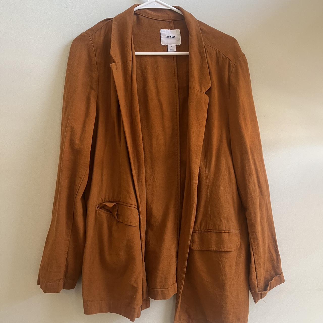 Old Navy Women's Orange Coat | Depop