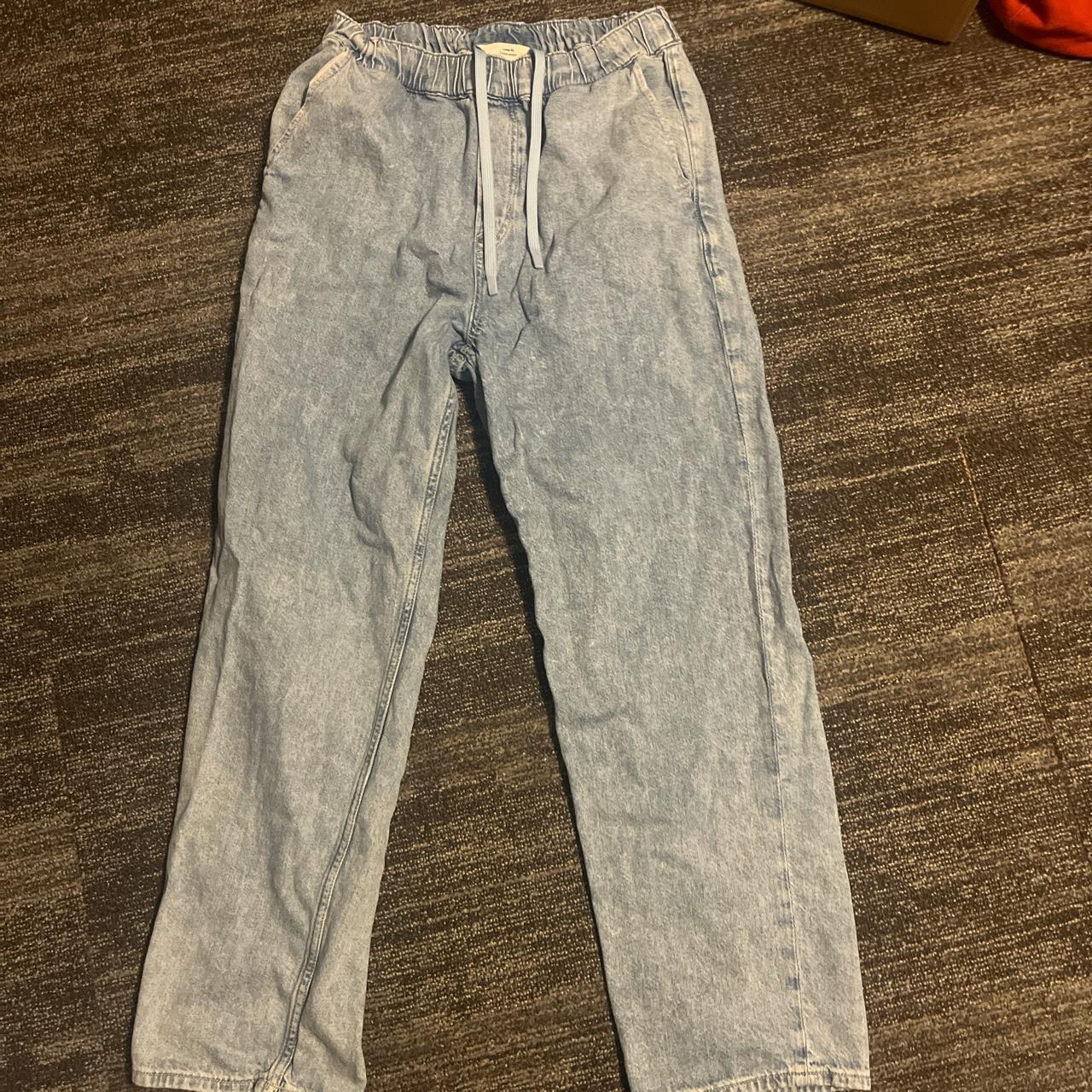 blue baggy denim jeans bought directly from H&M for... - Depop