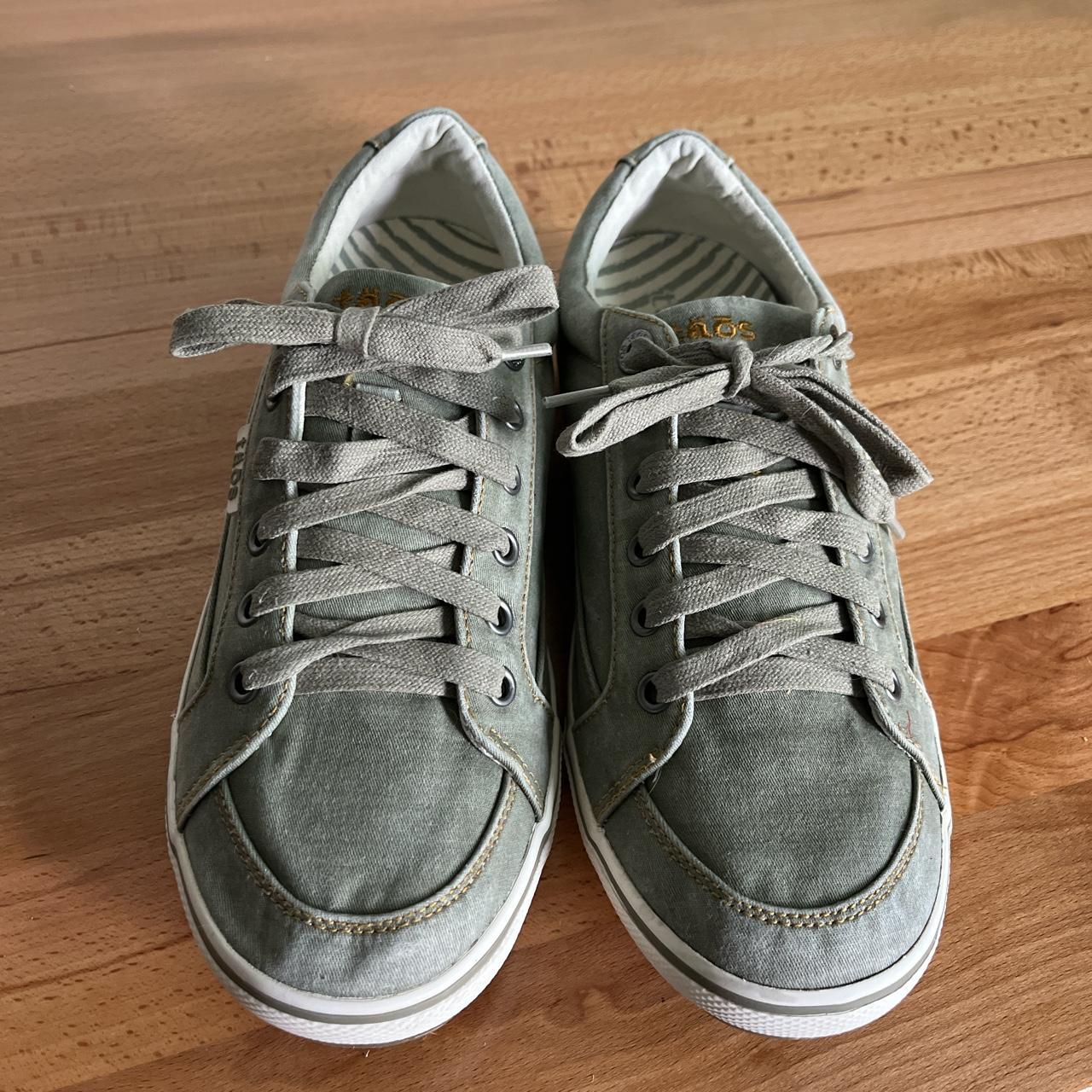 Sage green distressed, Taos sneakers. Women’s 9.5... - Depop