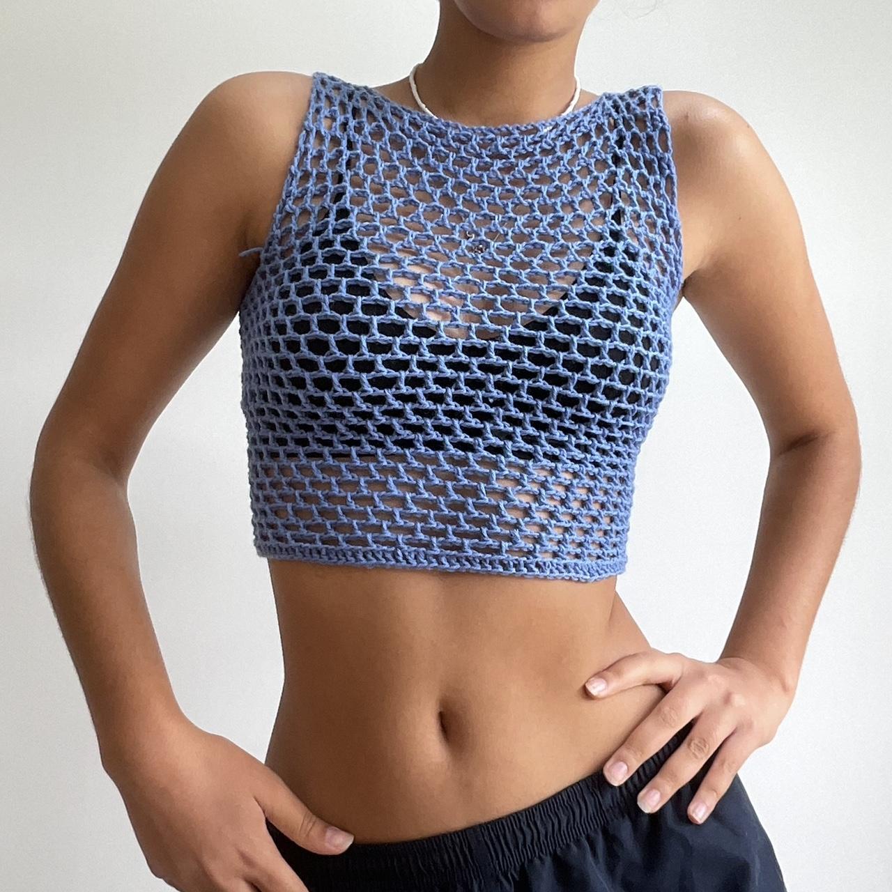 Sleeveless mesh top Made to order!! Available in... - Depop