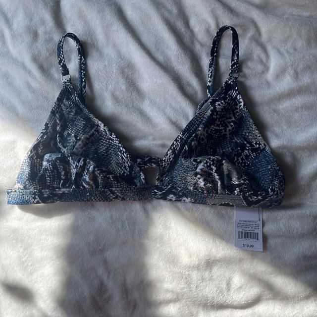 Victoria Secret Swim Bikini 38D Top XL Bottom Blue - Depop