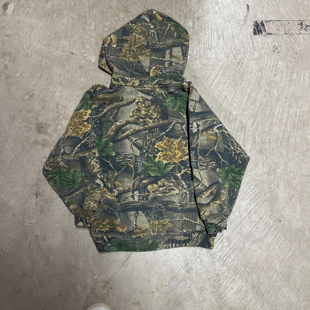 kids cabela’s camo hoodie(size small) vintage camo Depop