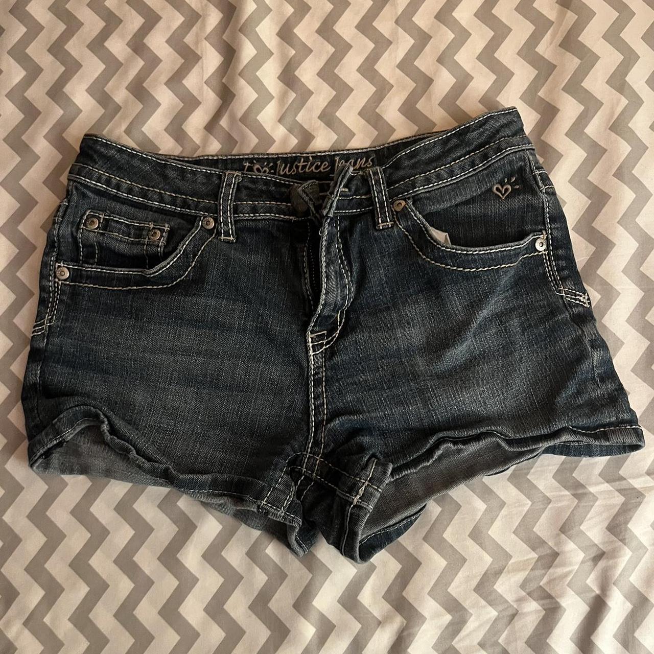 jean shorts - dark wash - size 12.5 - ⚠️ no paypal... - Depop