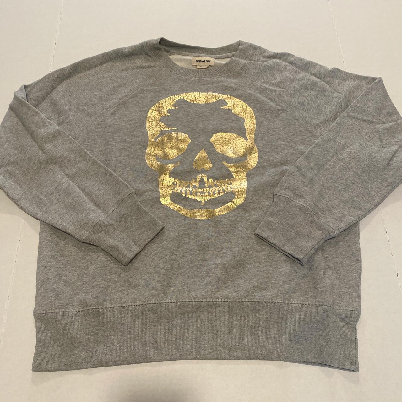 Zadig & Voltaire Upper Skull Metallic Gold 🏷️ ️100%... - Depop