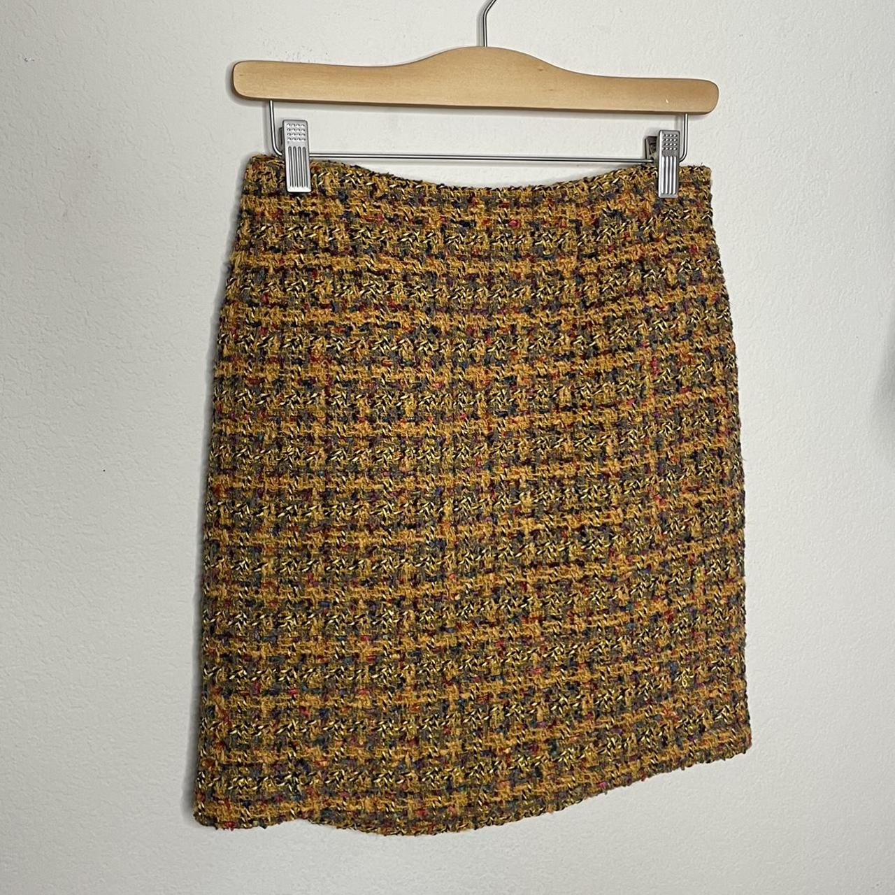 Vintage Caché Plaid Mini Skirt. Waist 28”. 90s... - Depop