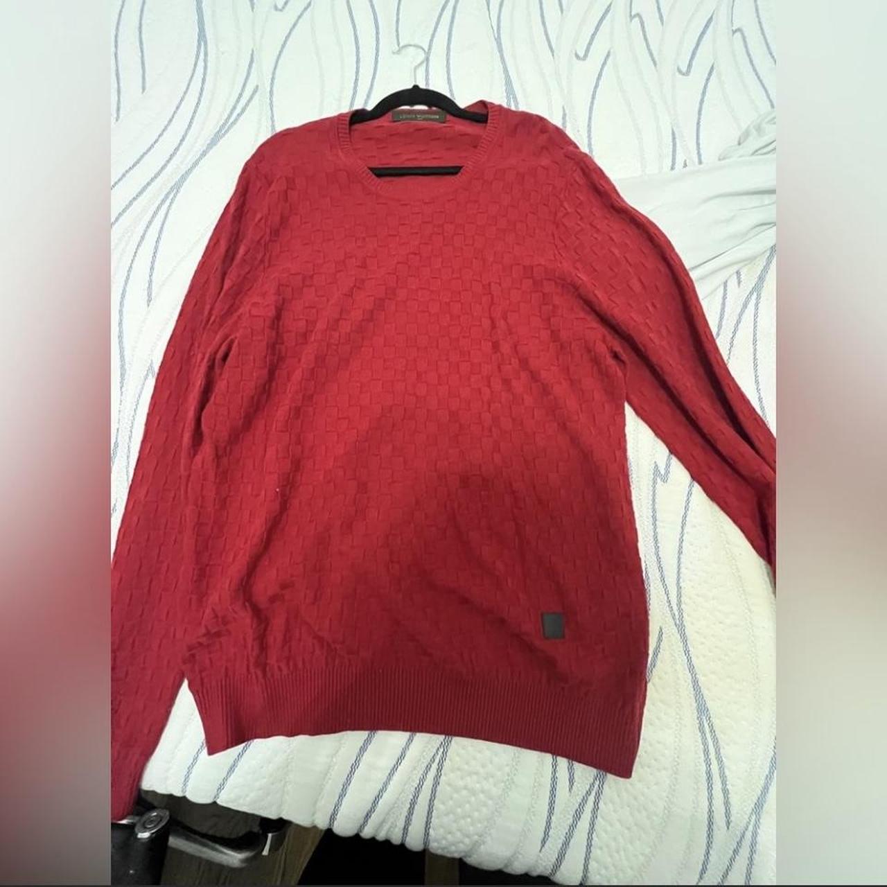 louis vuitton red sweater