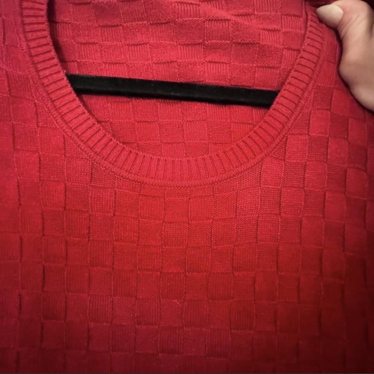 Louis Vuitton Men's burgundy sweater- New w/o tags - Depop