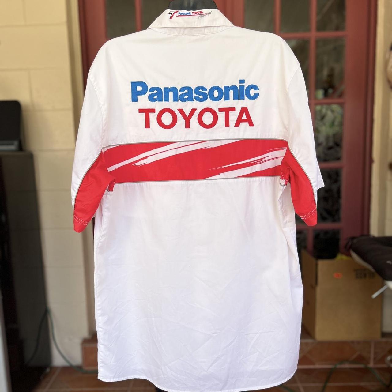 🔲 Vintage Panasonic Toyota racing shirt with... - Depop