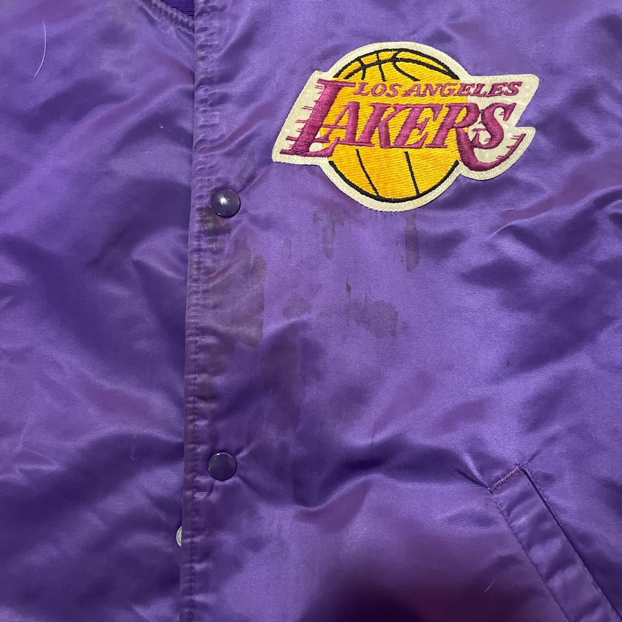 Vintage Los Angeles Lakers Puffer Jacket NBA Pro - Depop