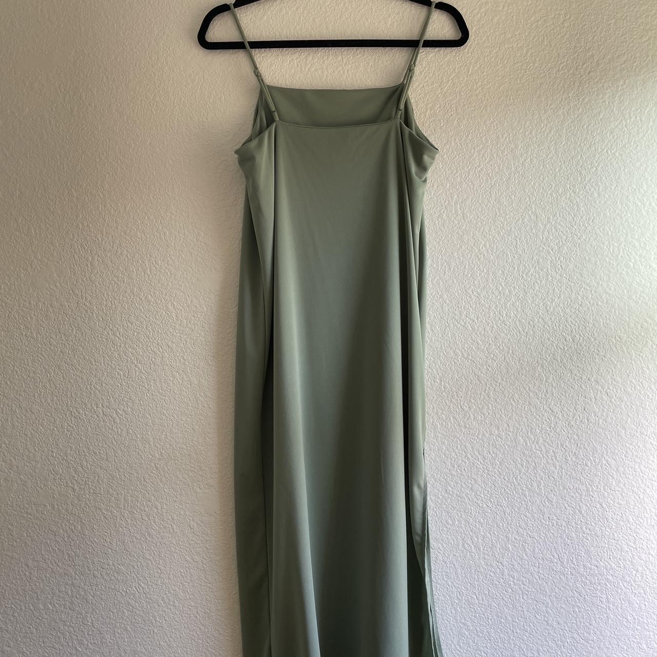 H&M Midi Dress in Sage Size: Small (runs a little... - Depop