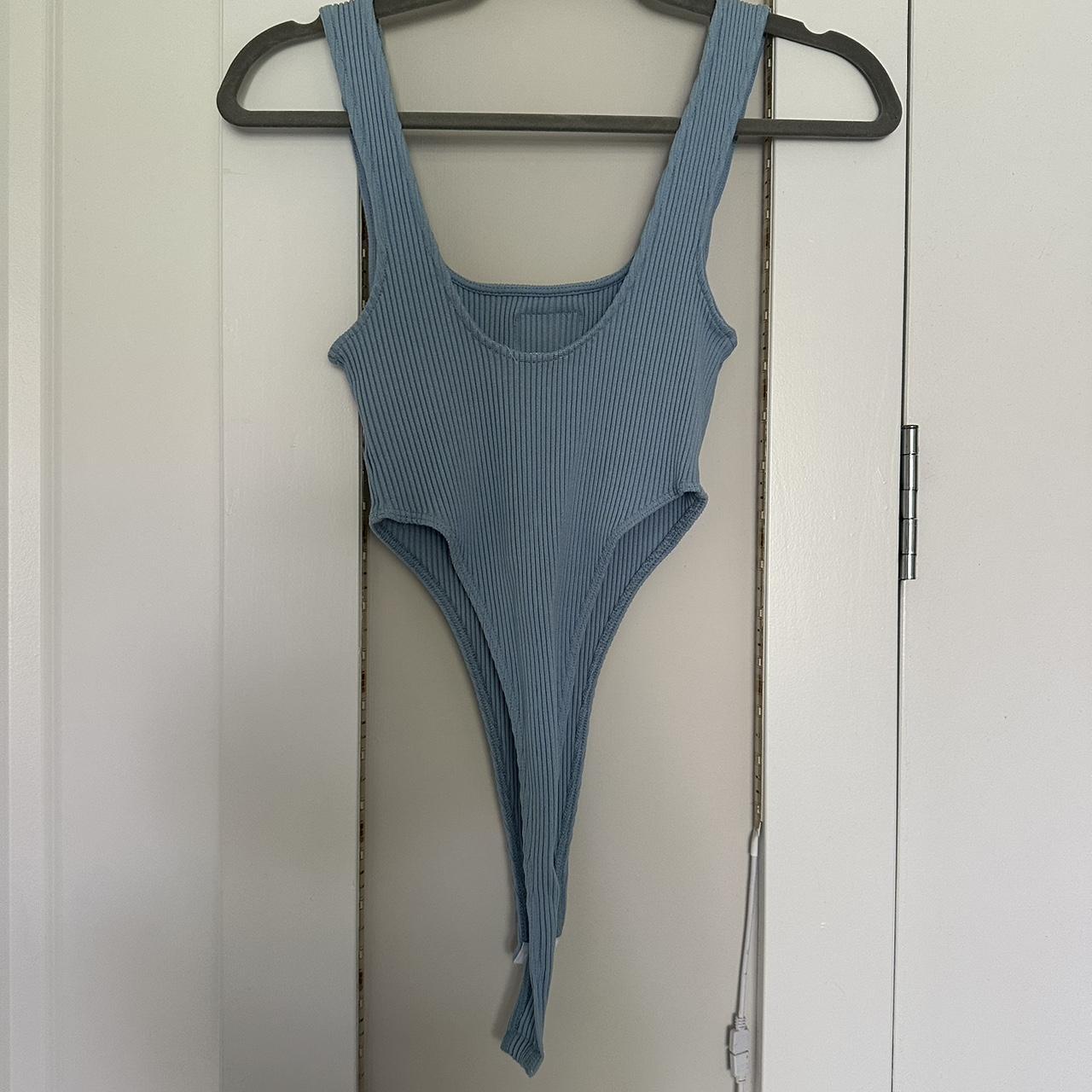 ZARA blue vintage bodysuit -Only worn once/ no... - Depop