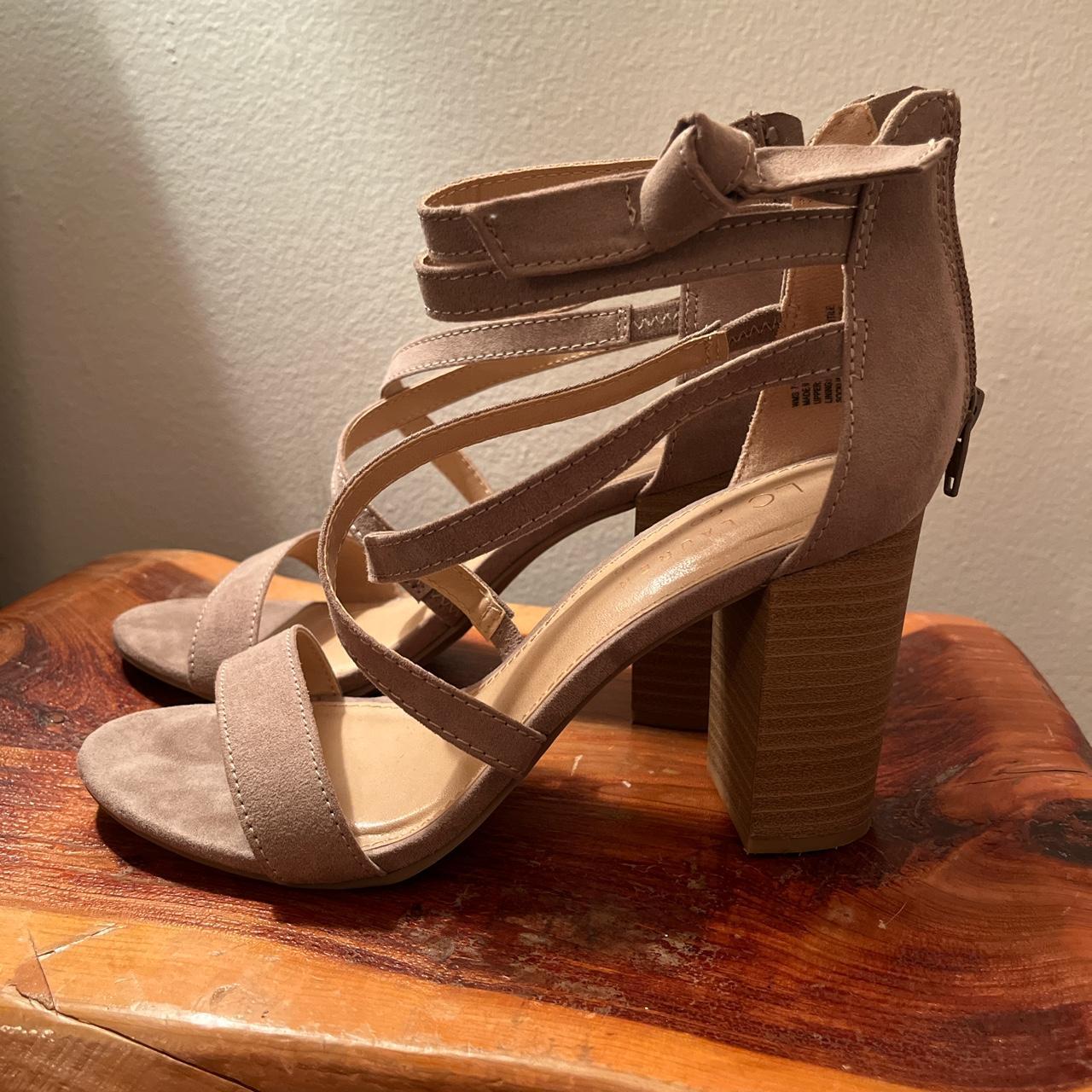 lauren conrad nude flesh tan strappy cross strap Depop