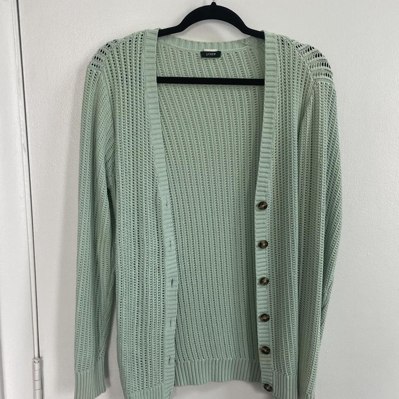 J.Crew Women's Green Cardigan | Depop