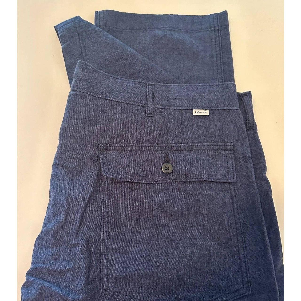 LEVIS Navy Pants Blue 38x32 Drawstring Battalion. Depop