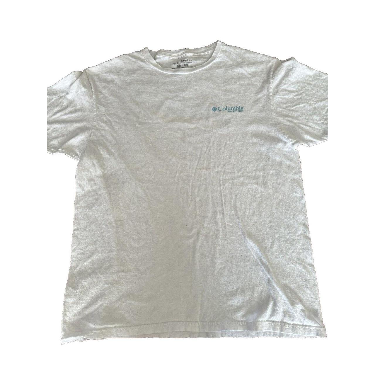 Columbia PFG Shirt Mens Large White Graphic Tee - Depop