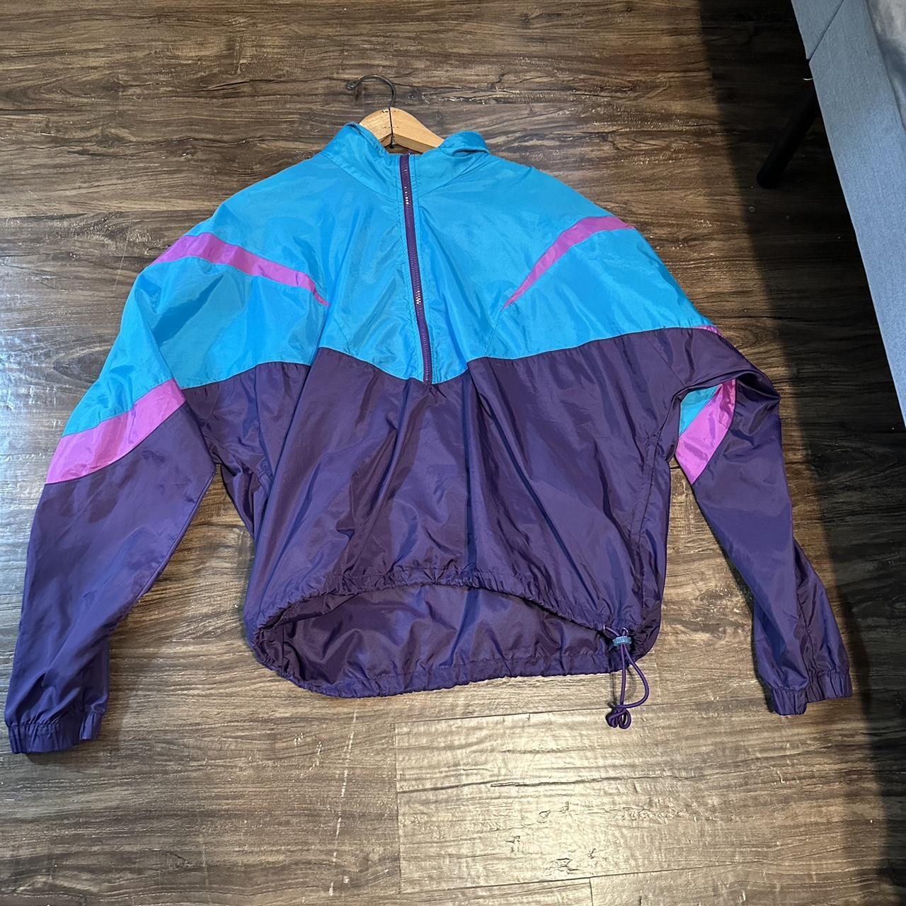 Vintage nike windbreaker sales purple