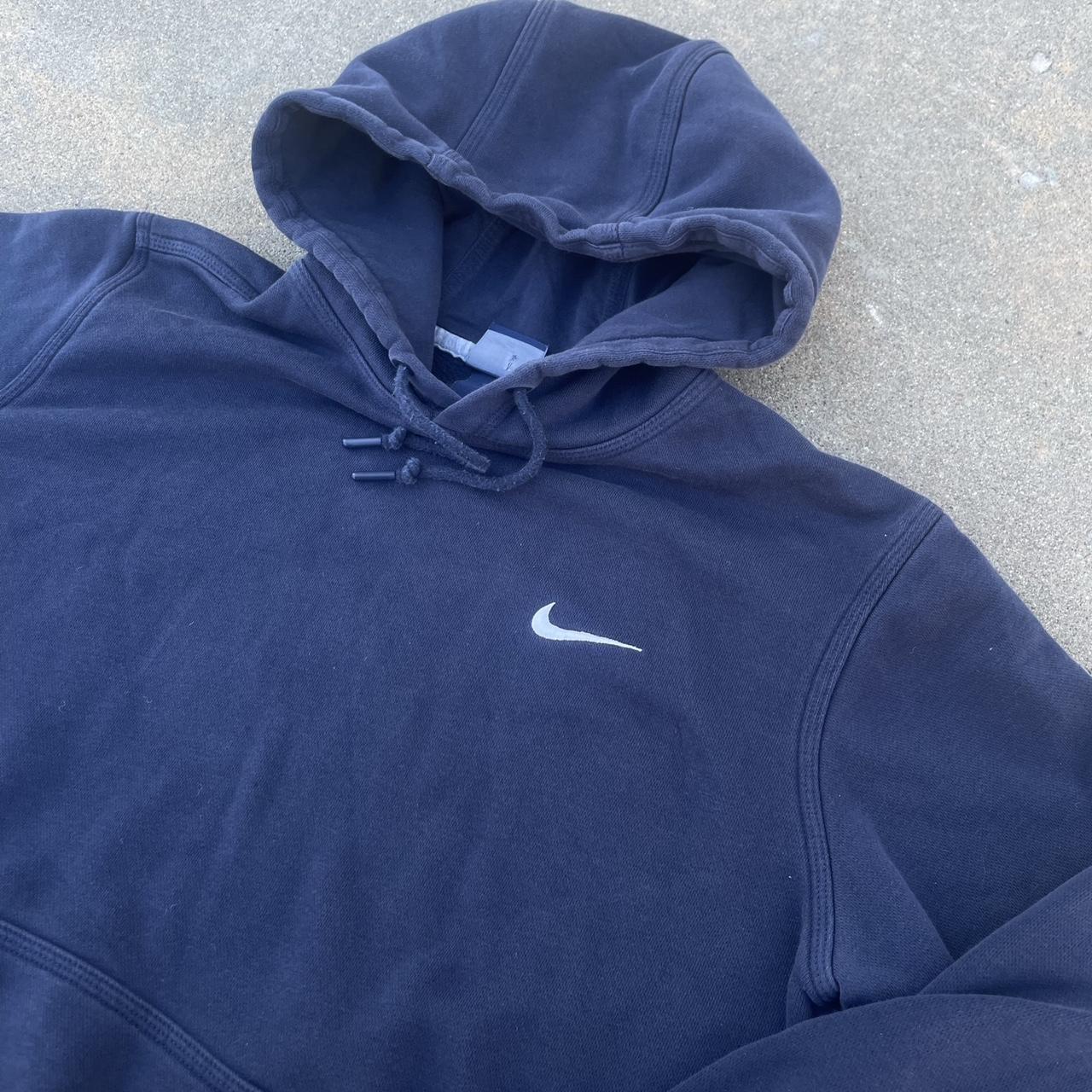 Vintage Navy Blue Nike Hoodie Size Ml Tagged Depop 6155