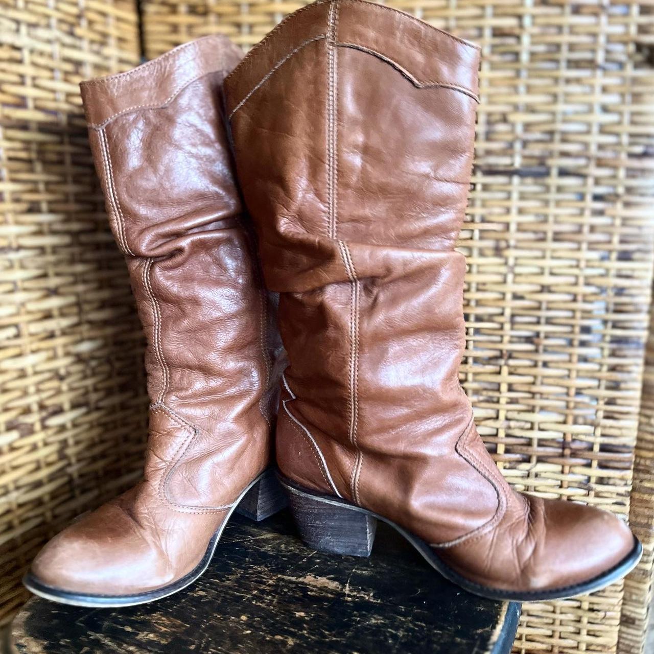 Steve Madden leather cowgirl boots Beautiful Depop