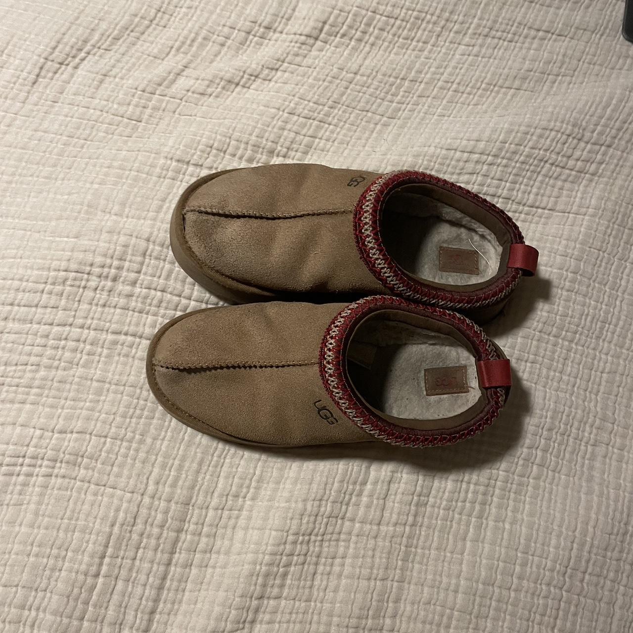 tan platform, Taz, UGG slippers. runs small - Depop
