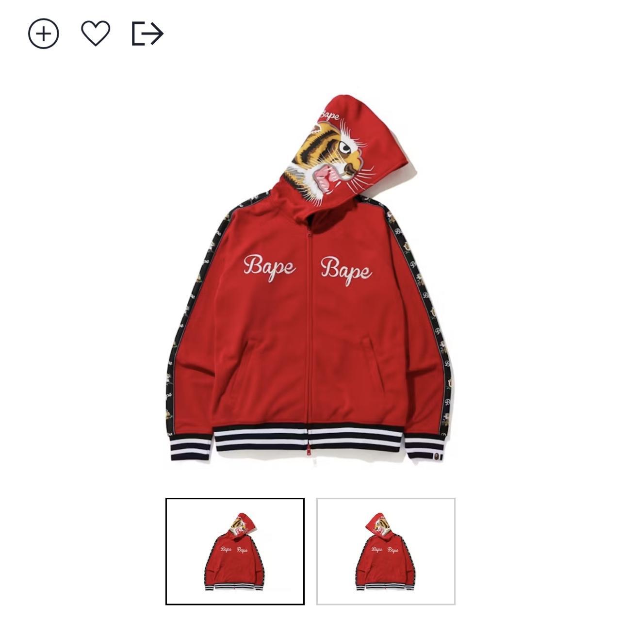Bape red tiger hoodie Clearance