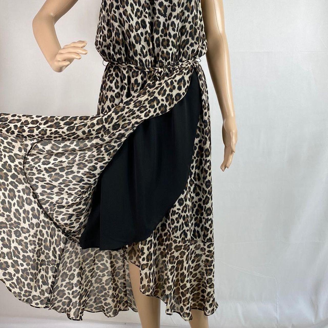 Vince camuto leopard 2024 print maxi dress