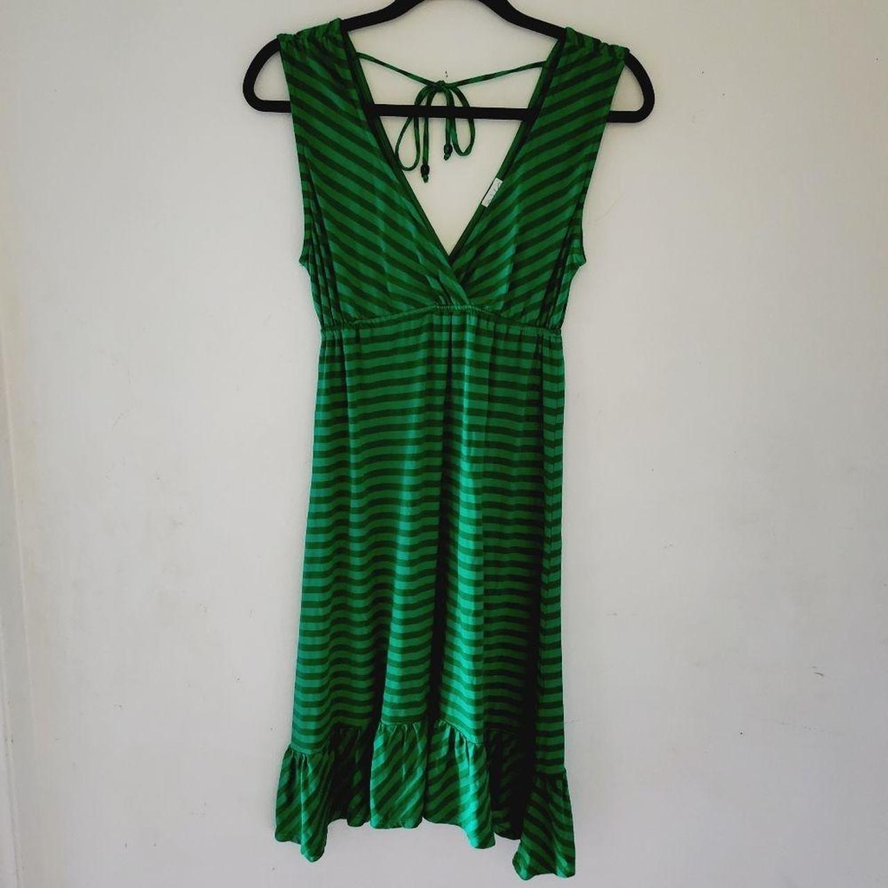 NWT ELLA MOSS striped sleeveless green dress size. Depop