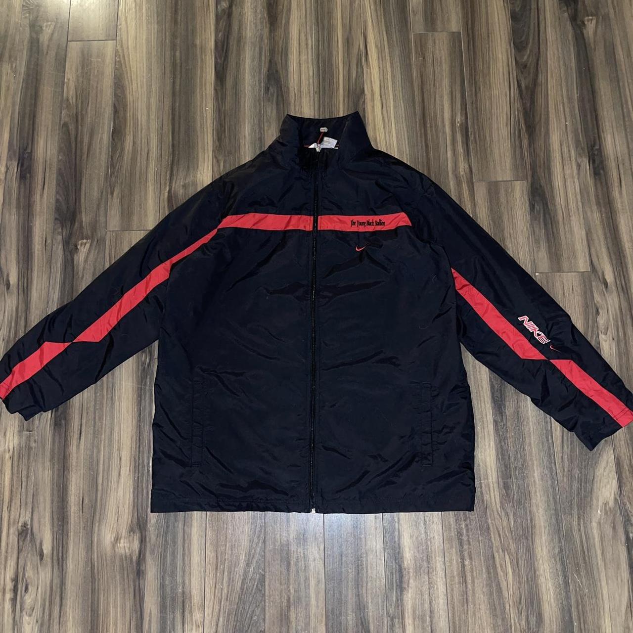 Nike Men's Black and Red Jacket Depop