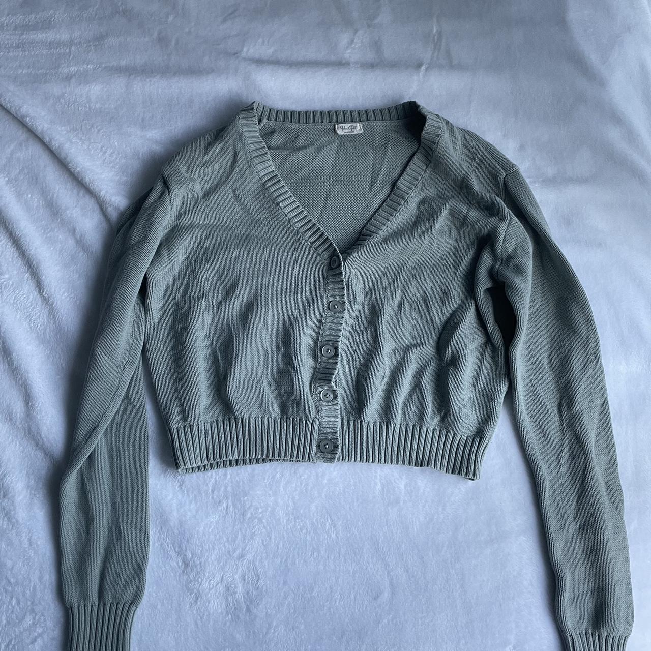 brandy melville sage green cardigan Depop