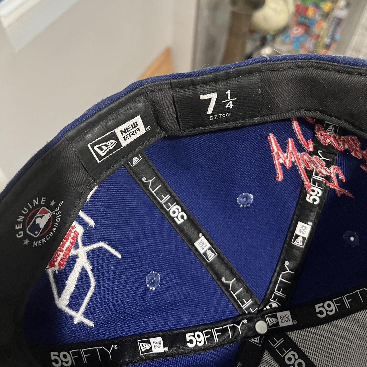 Blue LA Dodgers Mexico Flag Fitted Size : 7 1/4 Grey - Depop