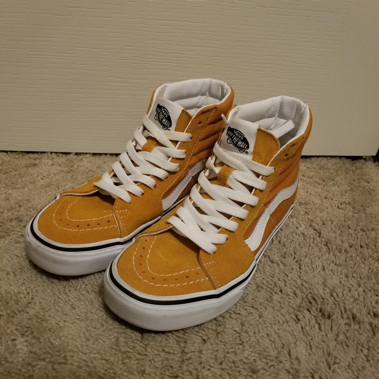 Sunset gold hi top Vans in size 6