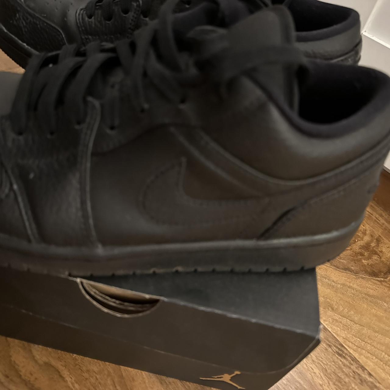 Air Jordan 1 Low Black Size 7.5 UK Slightly creased... - Depop