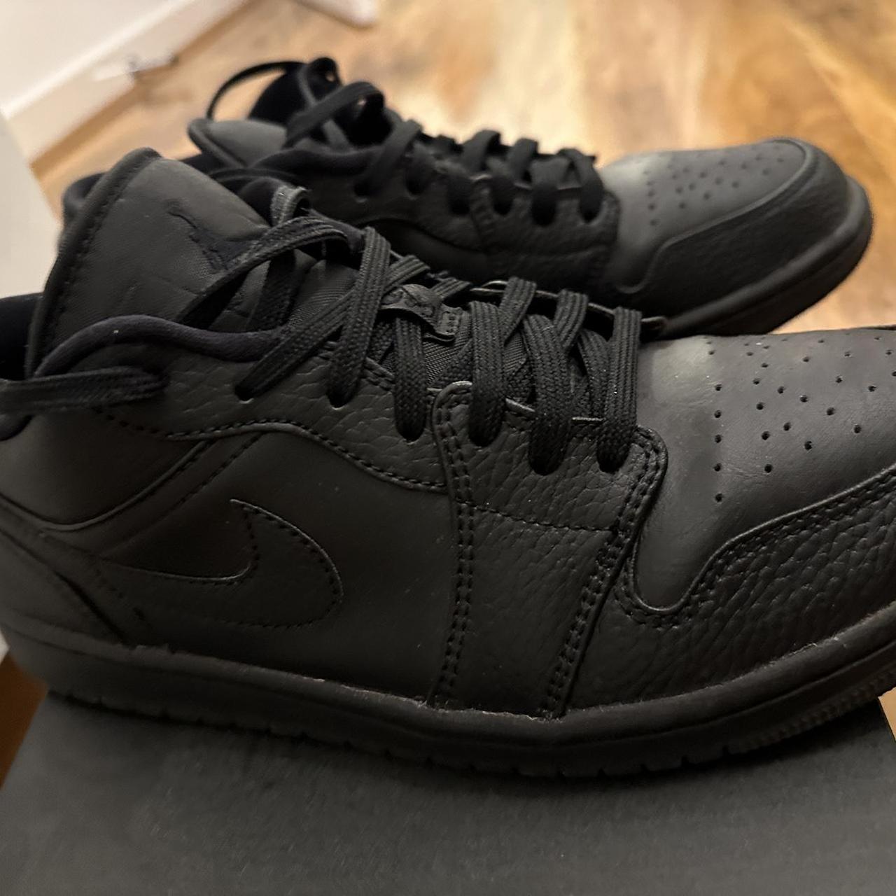 Air Jordan 1 Low Black Size 7.5 UK Slightly creased... - Depop