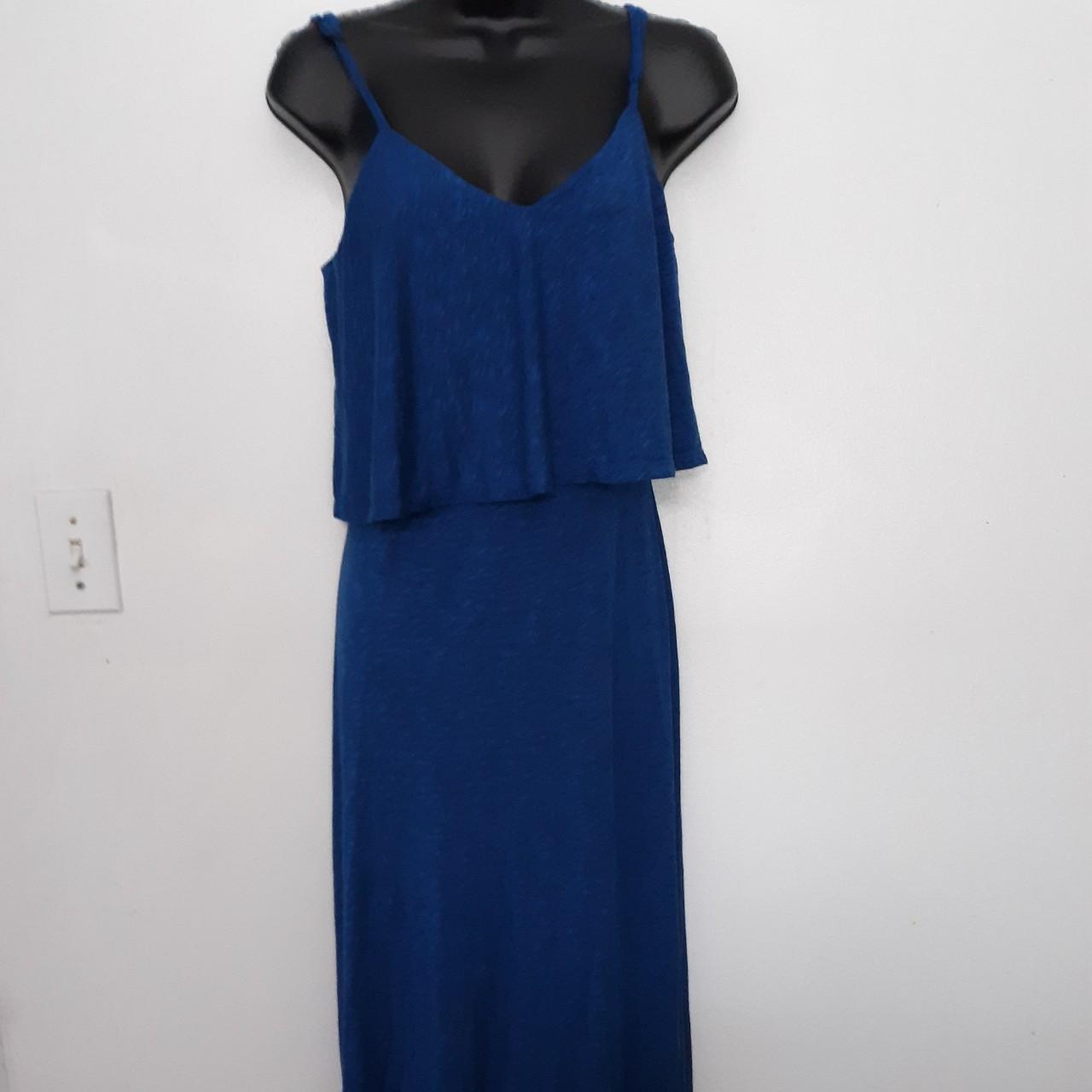 Royal blue layered Mossimo dress size small 53%... - Depop