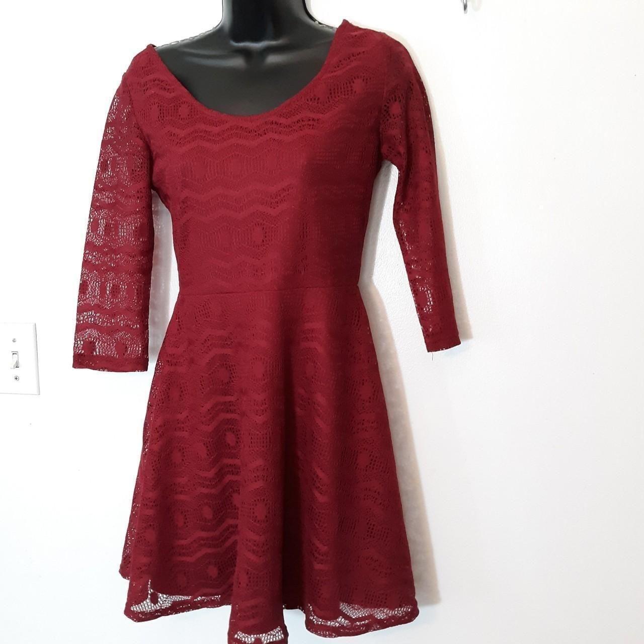 Xhilaration Women's Dress - Red - S – Xhilaration red lace dress size small shell …