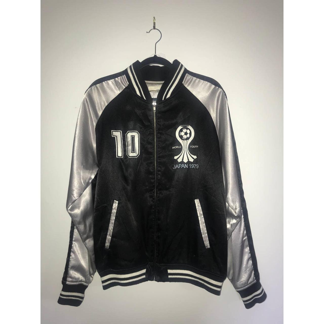 Black and discount silver varsity jacket