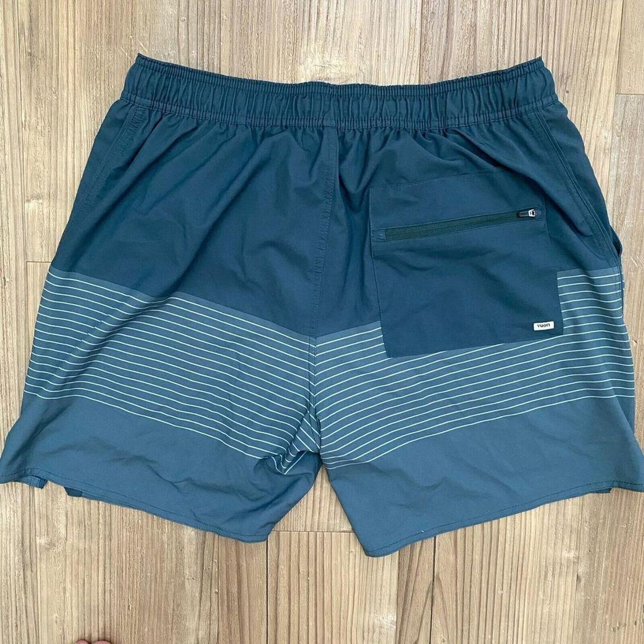 Vuori - Shorts Mens Trail Striped Blue Pockets... - Depop