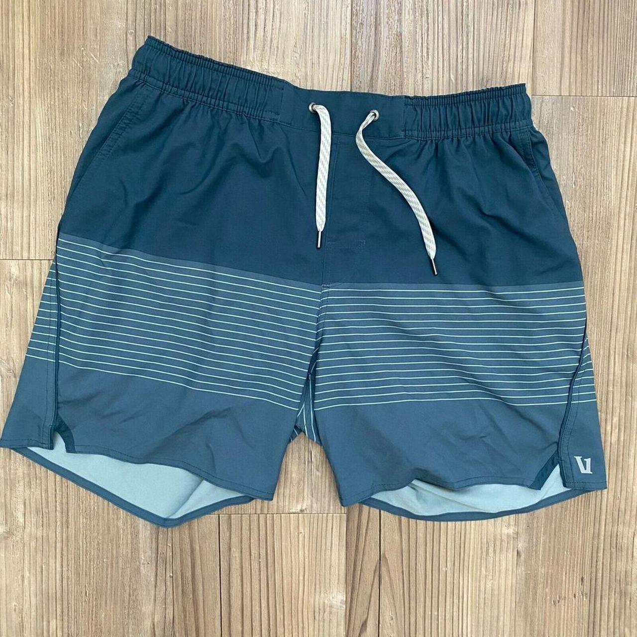 Vuori - Shorts Mens Trail Striped Blue Pockets... - Depop