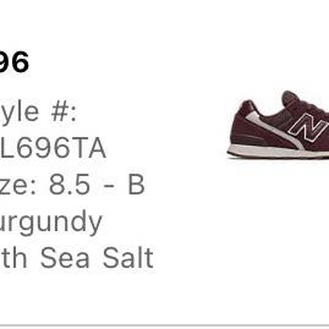 New balance 696 burgundy and sea salt off white Depop