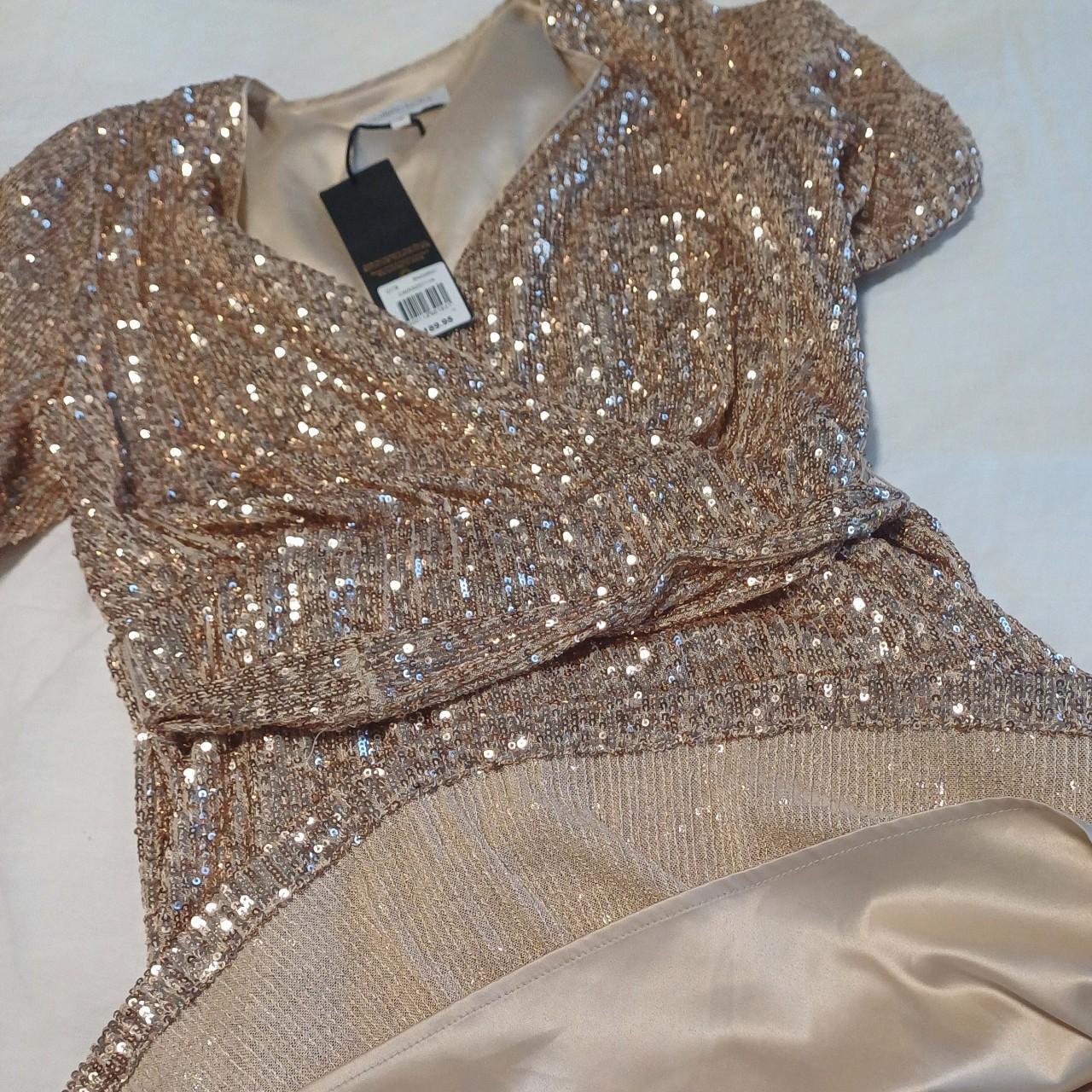 STUNNING GOLD SEQUINS DRESS BY COLLECTION. Depop