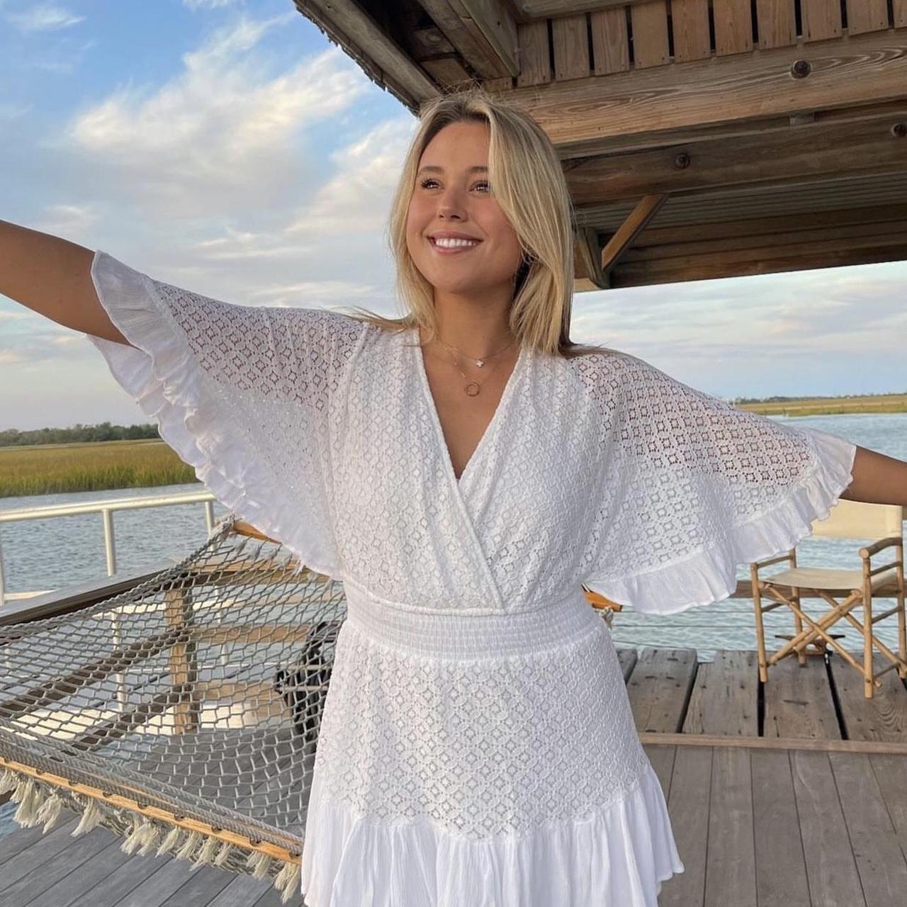 Jesica Simpson Lovely In Lace Romper size small - Depop