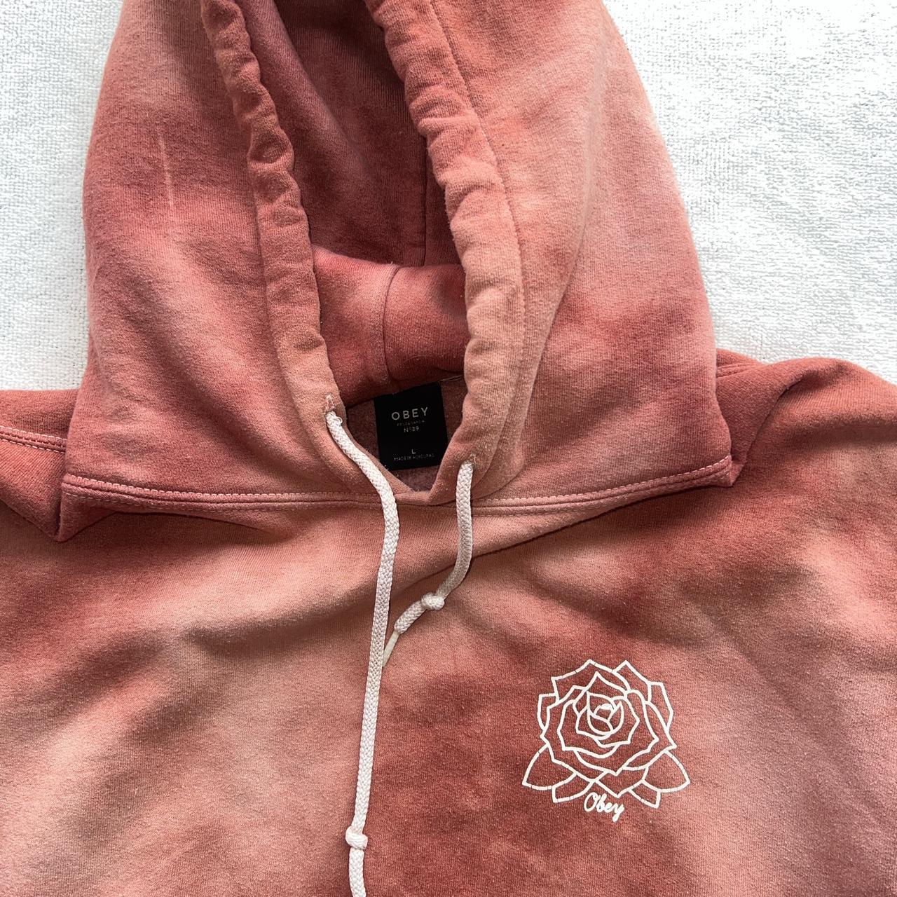 🌹 Dusty Rose 🌹 Obey Hoodie Sweatshirt ◽️tie Depop