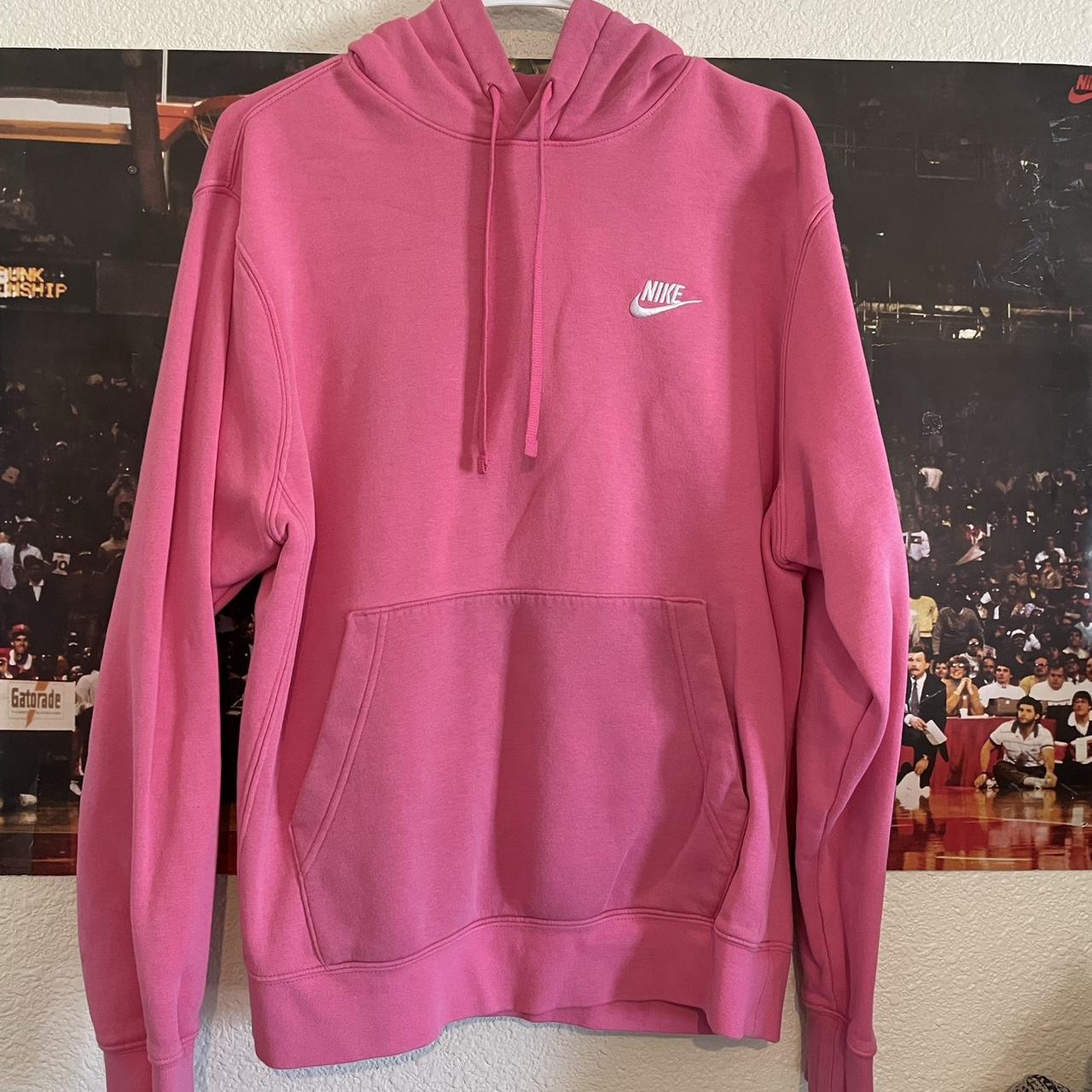 Hot pink Nike hoodie Good condition no fade No... - Depop