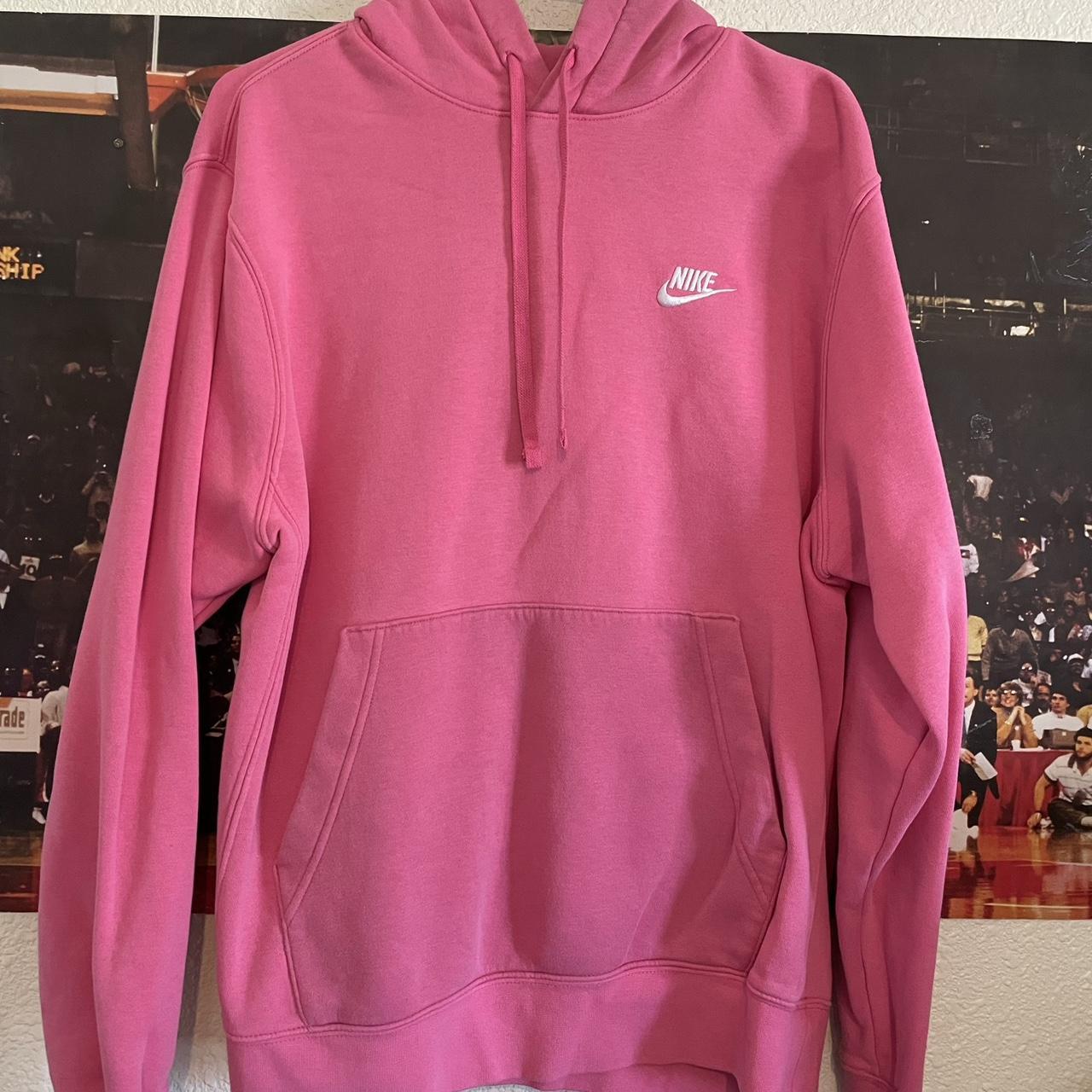 Hot pink Nike hoodie Good condition no fade No... - Depop