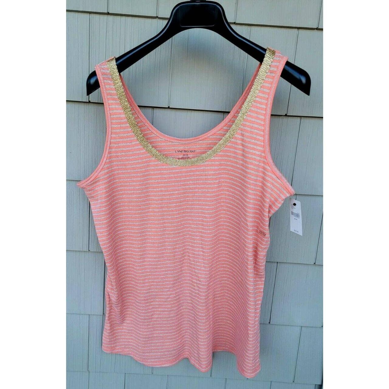 Lane Bryant Women's Orange Vest Depop