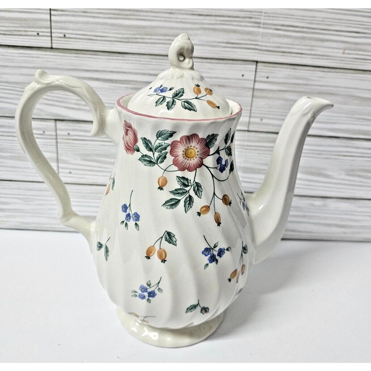 New Churchill Briar Rose Teapot 9 1/4" Tall... Depop